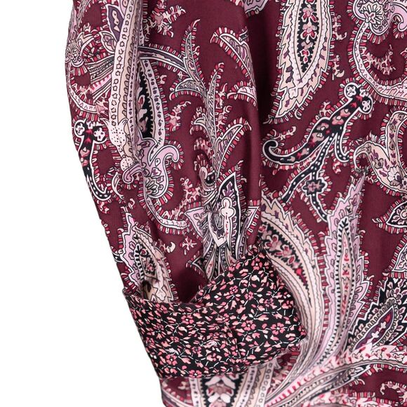 Chaps Ralph Lauren Women's Shirt Button Up Paisley Floral No Iron Blouse Top S - Picture 8 of 8